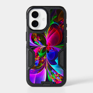 Modern Floral Abstract Art Red Blue Pattern #12 iPhone 17 Case