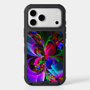 Modern Floral Abstract Art Red Blue Pattern #12 iPhone 17 Pro Max Case
