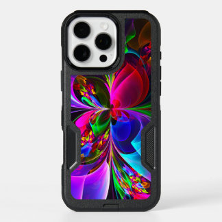 Modern Floral Abstract Art Red Blue Pattern #12 iPhone 16 Pro Max Case