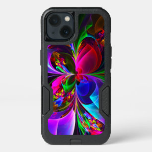 Modern Floral Abstract Art Red Blue Pattern #12 iPhone 13 Case