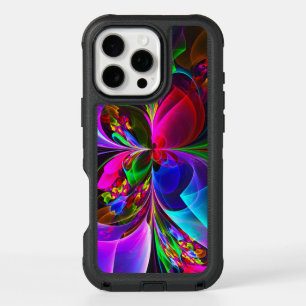 Modern Floral Abstract Art Red Blue Pattern #12 iPhone 16 Pro Max Case