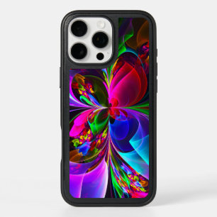 Modern Floral Abstract Art Red Blue Pattern #12 iPhone 16 Pro Max Case