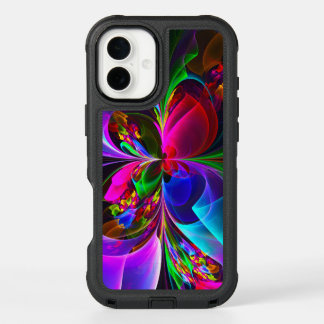 Modern Floral Abstract Art Red Blue Pattern #12 iPhone 16 Plus Case