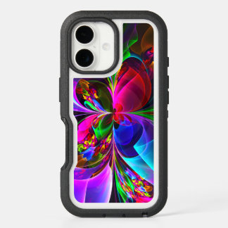 Modern Floral Abstract Art Red Blue Pattern #12 iPhone 16 Case