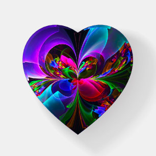 Modern Floral Abstract Art Red Blue Pattern #12 Paperweight