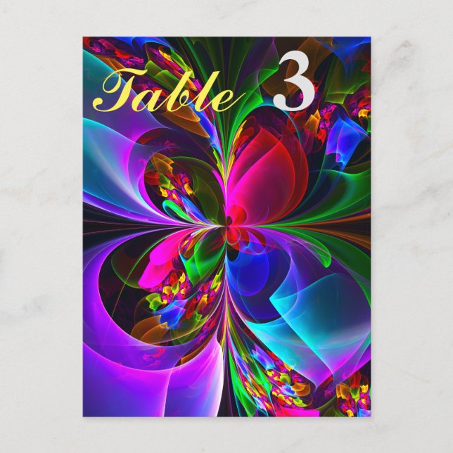 Modern Floral Abstract Art Red Blue Pattern #12 Postcard (Front)