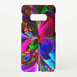 Modern Floral Abstract Art Red Blue Pattern #12 Samsung Galaxy S10E Case