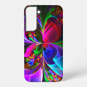 Modern Floral Abstract Art Red Blue Pattern #12 Samsung Galaxy S22+ Case