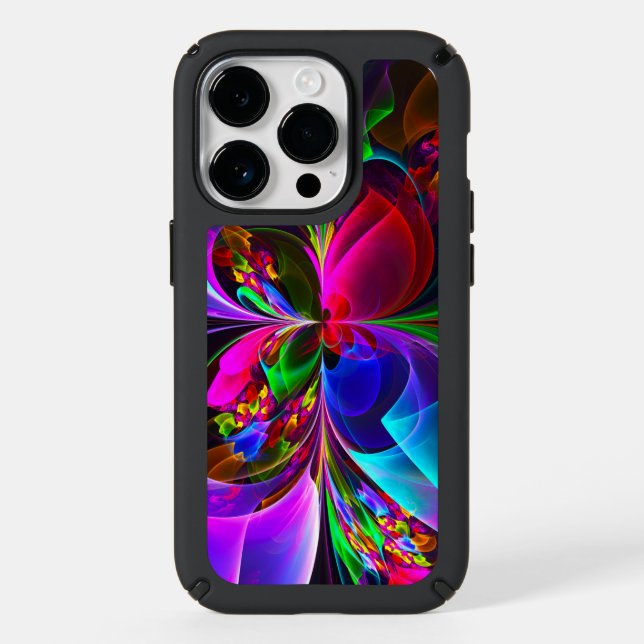 Modern Floral Abstract Art Red Blue Pattern #12 Speck iPhone Case (Front)