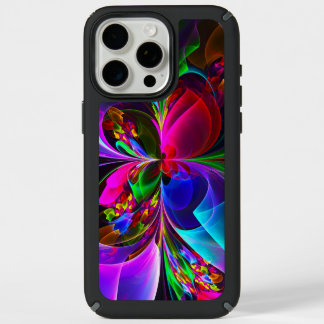 Modern Floral Abstract Art Red Blue Pattern #12 iPhone 15 Pro Max Case
