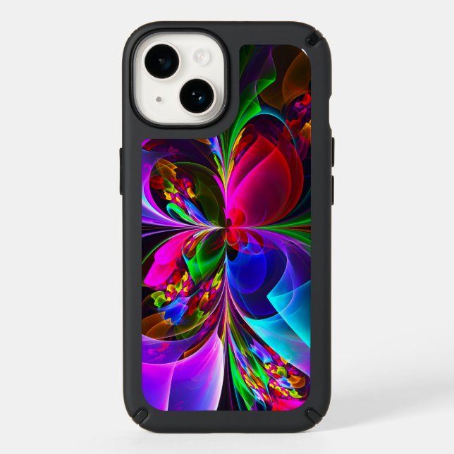 Modern Floral Abstract Art Red Blue Pattern #12 Speck iPhone Case (Front)