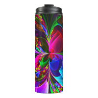 Modern Floral Abstract Art Red Blue Pattern #12