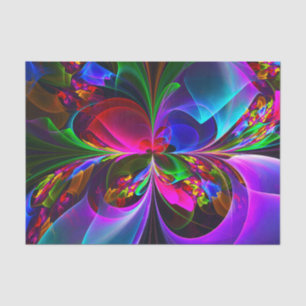 Modern Floral Abstract Art Red Blue Pattern #12 Tissue Paper