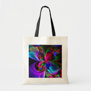 Modern Floral Abstract Art Red Blue Pattern #12 Tote Bag