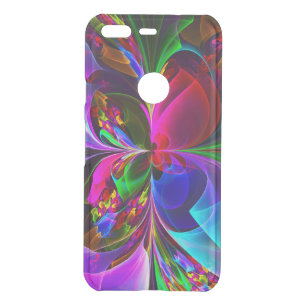Modern Floral Abstract Art Red Blue Pattern #12 Uncommon Google Pixel Case