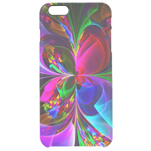 Modern Floral Abstract Art Red Blue Pattern #12 Clear iPhone 6 Plus Case