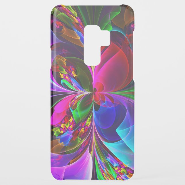Modern Floral Abstract Art Red Blue Pattern #12 Uncommon Samsung Galaxy Case (Back)
