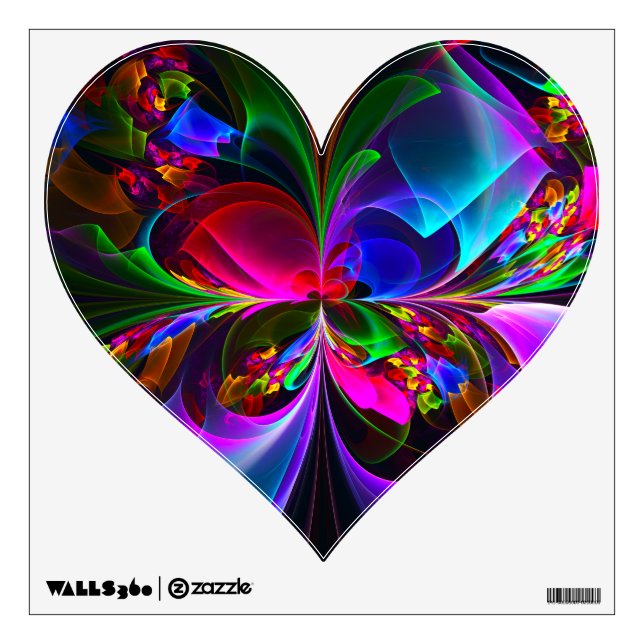 Modern Floral Abstract Art Red Blue Pattern #12 Wall Decal (Front)