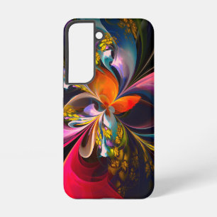 Modern Floral Abstract Art Red Blue Pattern #13 Samsung Galaxy S22 Case