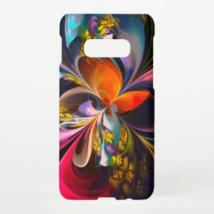 Modern Floral Abstract Art Red Blue Pattern #13 Samsung Galaxy S10E Case