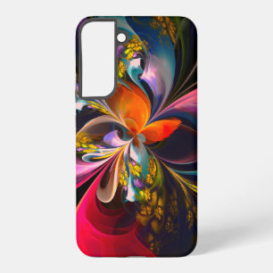 Modern Floral Abstract Art Red Blue Pattern #13 Samsung Galaxy S22+ Case
