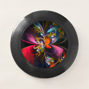 Modern Floral Abstract Art Red Blue Pattern #13 Wham-O Frisbee