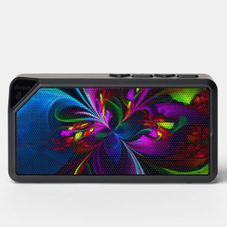 Modern Floral Abstract Art Red Blue Pattern #15 Bluetooth Speaker