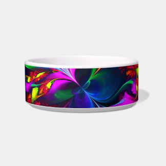 Modern Floral Abstract Art Red Blue Pattern #15 Bowl