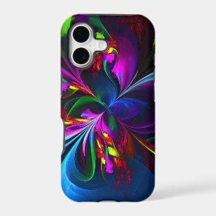 Modern Floral Abstract Art Red Blue Pattern #15 iPhone 17 Case