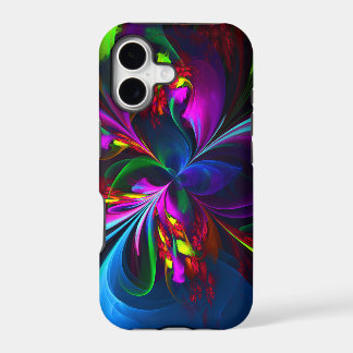 Modern Floral Abstract Art Red Blue Pattern #15 iPhone 17 Case