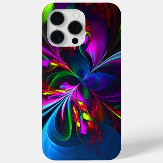 Modern Floral Abstract Art Red Blue Pattern #15 iPhone 15 Pro Max Case
