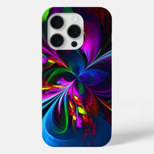 Modern Floral Abstract Art Red Blue Pattern #15 iPhone 15 Pro Case