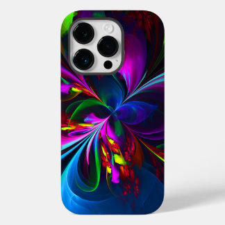 Modern Floral Abstract Art Red Blue Pattern #15 Case-Mate iPhone 14 Pro Case