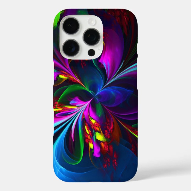 Modern Floral Abstract Art Red Blue Pattern #15 Case-Mate iPhone Case (Back)