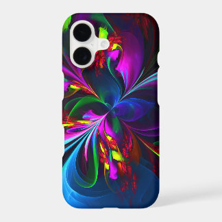Modern Floral Abstract Art Red Blue Pattern #15 iPhone 17 Case