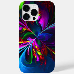 Modern Floral Abstract Art Red Blue Pattern #15 Case-Mate iPhone 14 Pro Max Case