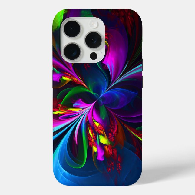 Modern Floral Abstract Art Red Blue Pattern #15 Case-Mate iPhone Case (Back)