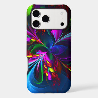 Modern Floral Abstract Art Red Blue Pattern #15 iPhone 17 Pro Max Case