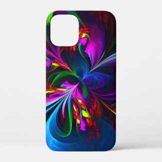 Modern Floral Abstract Art Red Blue Pattern #15 iPhone 12 Mini Case