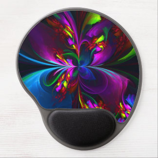 Modern Floral Abstract Art Red Blue Pattern #15 Gel Mouse Pad