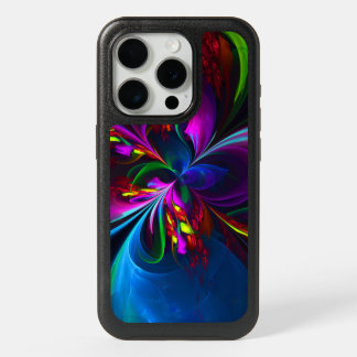 Modern Floral Abstract Art Red Blue Pattern #15 iPhone 15 Pro Case