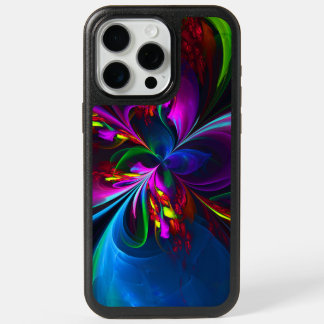 Modern Floral Abstract Art Red Blue Pattern #15 iPhone 15 Pro Max Case
