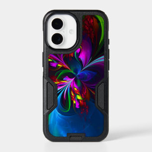 Modern Floral Abstract Art Red Blue Pattern #15 iPhone 17 Case