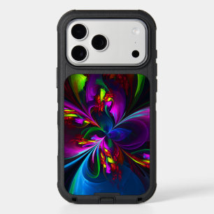 Modern Floral Abstract Art Red Blue Pattern #15 iPhone 17 Pro Max Case