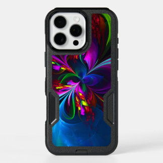 Modern Floral Abstract Art Red Blue Pattern #15 iPhone 16 Pro Max Case