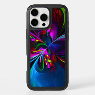 Modern Floral Abstract Art Red Blue Pattern #15 iPhone 16 Pro Max Case