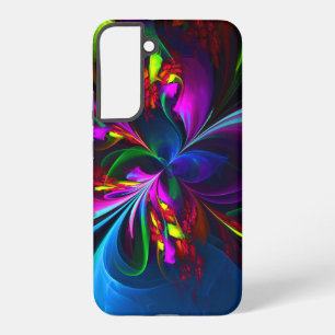 Modern Floral Abstract Art Red Blue Pattern #15 Samsung Galaxy S22+ Case