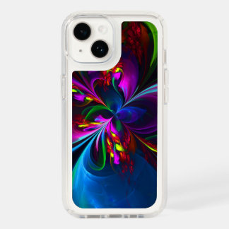Modern Floral Abstract Art Red Blue Pattern #15 Speck iPhone 14 Case