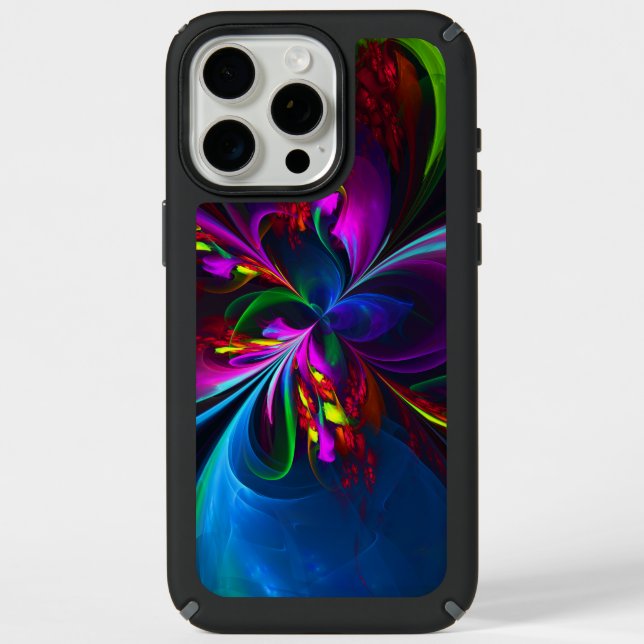 Modern Floral Abstract Art Red Blue Pattern #15 Speck iPhone Case (Front)