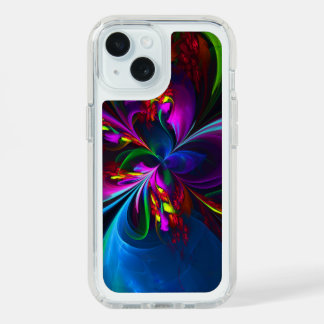 Modern Floral Abstract Art Red Blue Pattern #15 iPhone 15 Case